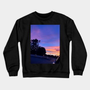 Sunset over Burger King Parking Lot Crewneck Sweatshirt